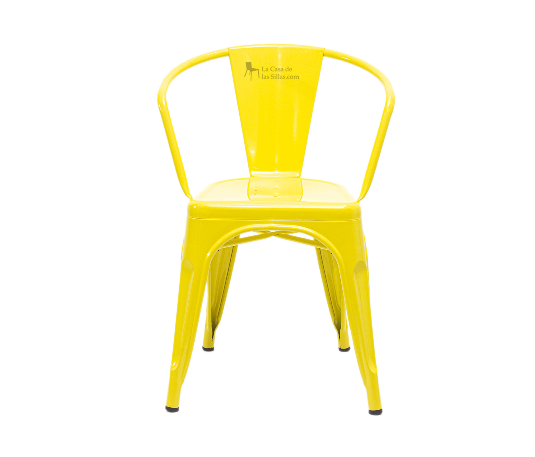 SILLAS TOLIX CON BRAZOS AMARILLA La casa de las sillas