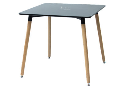 MESA CUADRADA 80 *80CM NEGRA