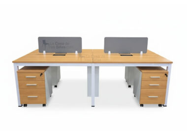 ESTACION DE TRABAJO ROBLE 4 PUESTO