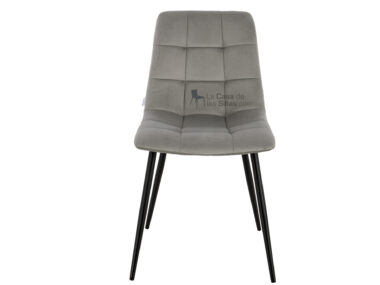 SILLA COMEDOR MIA VELVET GRIS