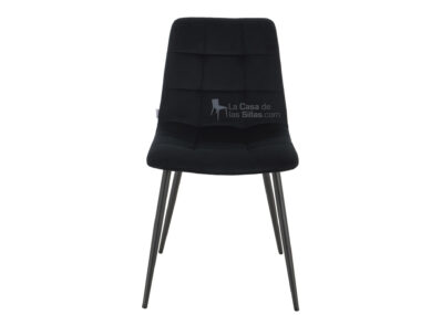 SILLA COMEDOR MIA VELVET NEGRO