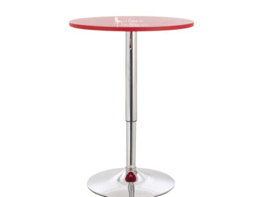 MESA MULTIF. COLOR ROJA REDONDA