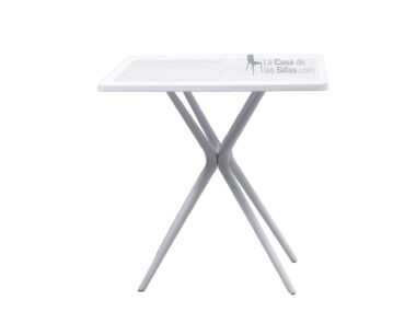 MESA POLY   70X70CM BLANCO Y NEGRO