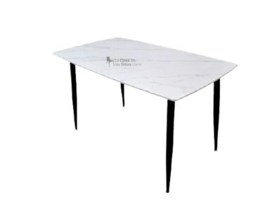 MESA TULIP MARMOLEADA RECT. 150X080CM BLANCA