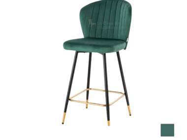 TABURETE ELEGANCE VELVET BASE GOLD