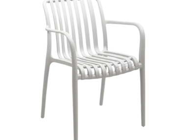 SILLA CAFE HAWA CON BRAZOS COLOR BLANCO