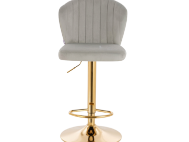 SILLA MULTIF. ELEGANCE VELVET B-GOLD COLOR GRIS