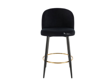 TABURETE CENTURY VELVET NEGRO
