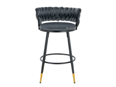 TABURETE TRENZADO DE 64CM GRIS