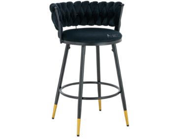 TABURETE TRENZADO DE 64CM NEGRO